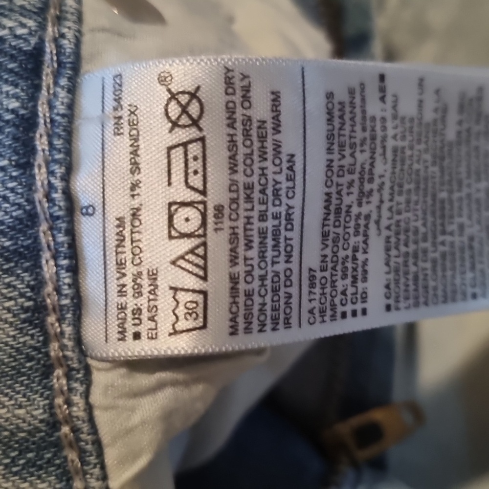 Old Navy Distressed Boyfriend Jeans Blue Size 8 - Picture 15 of 15